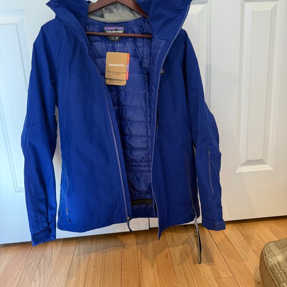 BNWT Women's Patagonia Insulated Powder Bowl Ski Jacket Size Small Cobalt Blue - Picture 5 of 8